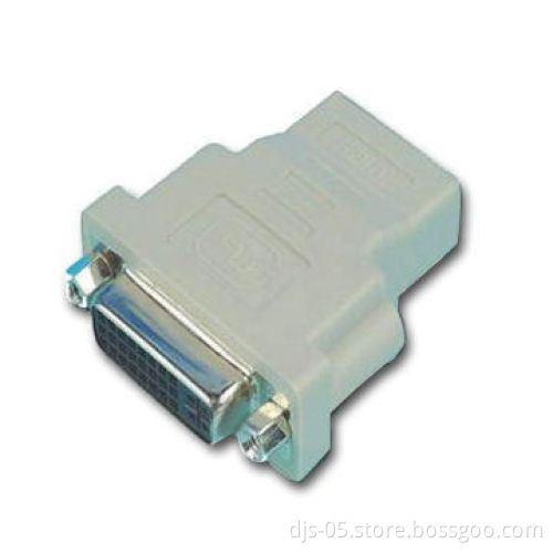 DVI Adapter with Black PVC Molding Hood and Gold or Nickel-plated Connector